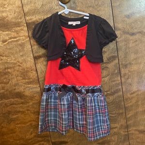 Self esteem: black, red, and plaid with star